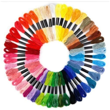 Kokvilnas izšūšanas diegi Muline RainBow® 50 dažād
