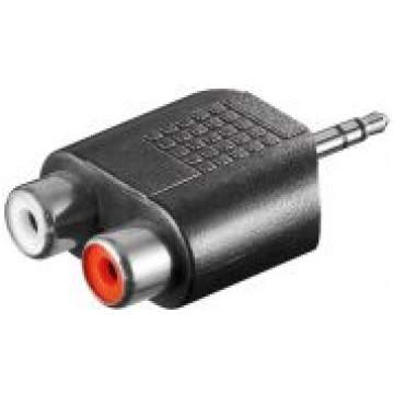 Goobay RCA adapter AUX jack 3.5 mm male to 2 stere
