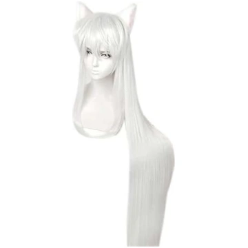Inuyasha Cosplay parūka – gara anime parūka ar bez