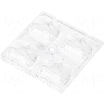 LED lens | square | transparent | H: 8.3mm | Appli