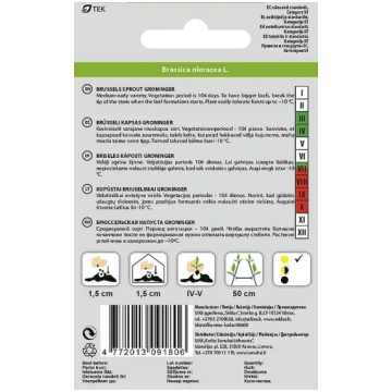 Sēklas Okko, dārza kāposti Groninger, 0.5 g