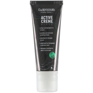 Lowa Active Creme Black 75 ml Ādas apavu krēms