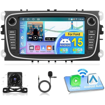 Podofo 4+64G auto radio Ford Focus C-Max S-Max Mon