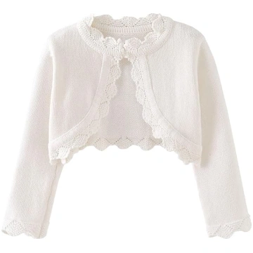 Wyongtao Meiteņu pamata Cardigan pleciem Ruffle īs
