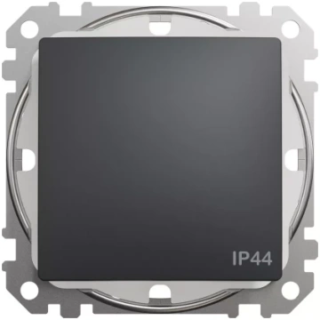 SEDNA Slēdzis 1-taust IP44 10AX antracīts SDD21410