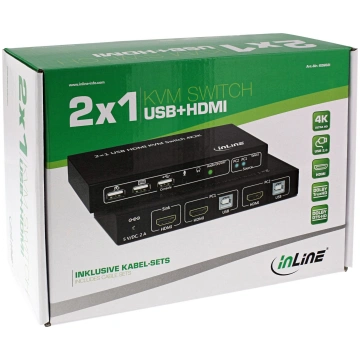 InLine 2x1 HDMI KVM Switch - KVM / audio / USB swi