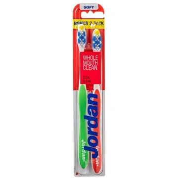 Zobu birstes Jordan Total Clean, Soft, 2 gab