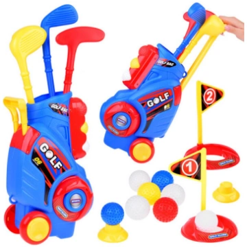 Mini golfa komplekts nūjas + bumbiņas + statīvs uz