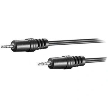 Cable; Jack 2.5mm 3pin plug,both sides; 1.5m; blac