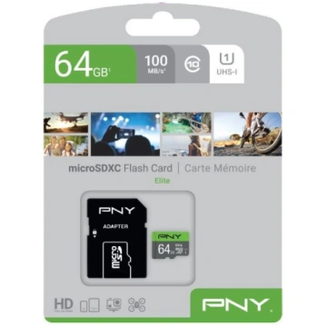 MicroSDXC Elite 64GB P-SDUX64U185GW-GE