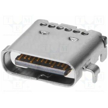 Connector: USB C; on PCBs; SMT,THT; PIN: 24; angle