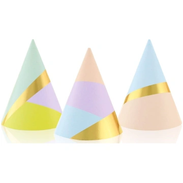 GoDan Czapeczki papierowe Pastel Party 6 szt Godan