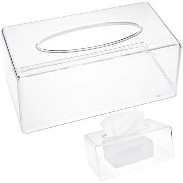 Akrila salvešu kastes dozators Square White, caurs
