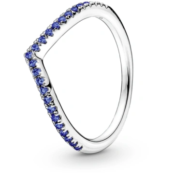 Pandora Timeless mirdzoši zilais gredzens - 54