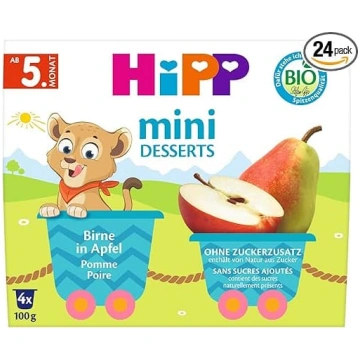 HiPP bioloģiskais mini deserts „Bumbieris ar ābolu
