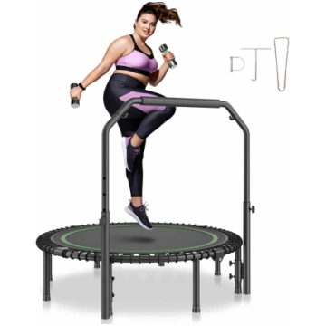 VEVOR 130 cm saliekamais fitnesa batuts pieaugušaj