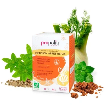 Zāļu tēja pēc ēšanas BIO Propoliss, citronu balzam