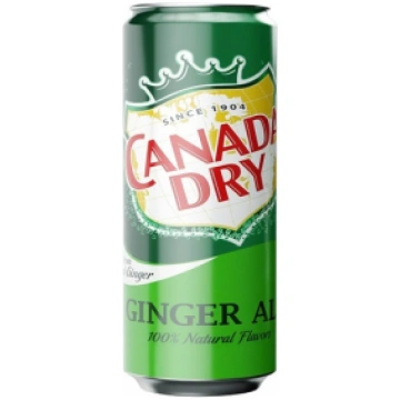 Gāzēts dzēriens CANADA DRY Ginger Ale, bundžā, ar 