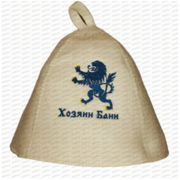 Pirts cepure "Xoзяин бaни", balta (x1) E007