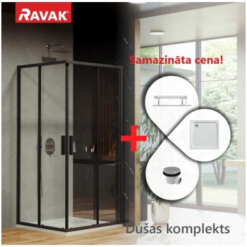 AKCIJA RAVAK dušas kabīnes komplekts BLIX SLIM BLS