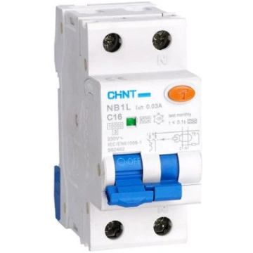 RCBO NB1L 1P+N C16 30mA A 6kA, CHINT