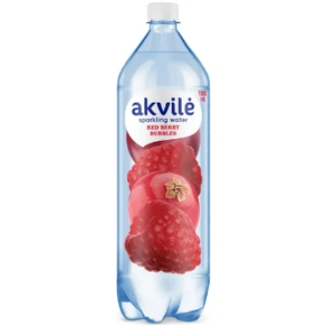 Ūdens gāzēts Akvile sarkano ogu aromāts 0.6l