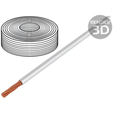 Wire; LifY; 1x0.25mm2; stranded; Cu; PVC; white; 3