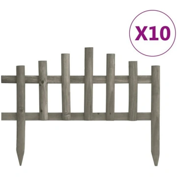 vidaXL zāliena apmales, 10 gab., egles koks, 4,4 m