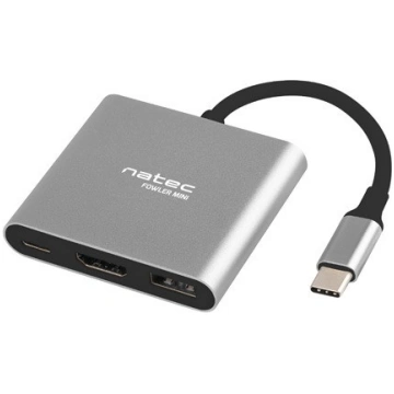 NATEC Multi-Port Fowler mini USB-C PD, USB 3.0, HD