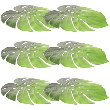 jojofuny Pack of 6 Eva Placemats Monstera Leaf Non