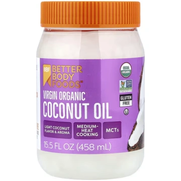 BetterBody Foods, Virgin Organic Coconut Oil, 15.5