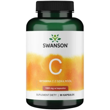 SWANSON C vitamīns 1000 + mežrozītes (90 kapsulas)