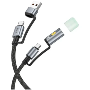 Cable All-in-one USB A / USB C to USB C / LED Ligh