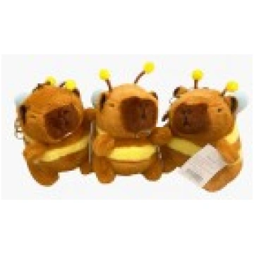 Capybara Backpack Plush Keychain 11cm - Bee Kapiba