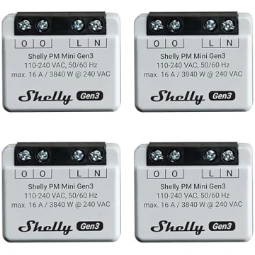 Shelly PM Mini Gen 3 | Pack of 4 | WiFi & Bluetoot