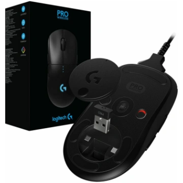 Bezvadu spēļu pele Logitech G Pro, melna krās