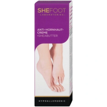 SHEFOOT Anti-Callus Krēms ar šī sviestu pēdām, sac