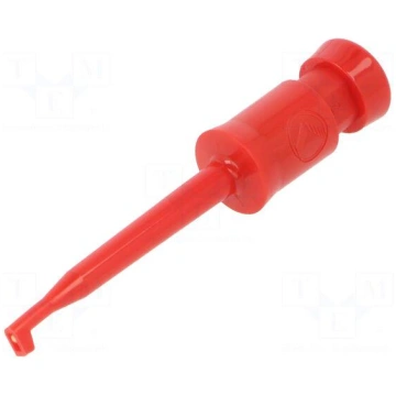 Clip-on probe | hook type | 6A | 60VDC | red | Pla