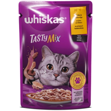 Mitrā kaķu barība Whiskas Lamb, turkey, jēra gaļa/