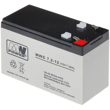 AKUMULATORS 12V/7.2AH-MWS MW POWER
