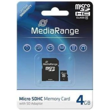 Media Range 4 GB microSD, memory card (black, Clas