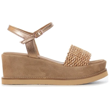 GIANMARCO SORELLI - Sandal with wedge and ankle st