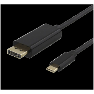 DELTACO USB-C, LAI PARĀDĪTU PORTA KABELI, 1M, 4K @
