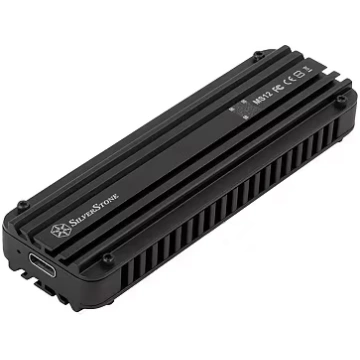 Silverstone MS12 M.2 SSD Gehäuse, USB 3.2 - schwar