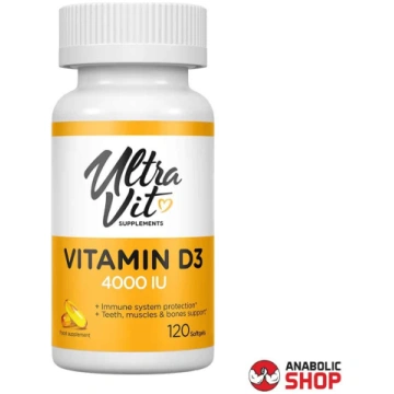 ULTRAVIT Vitamin D3 4000 IU Vitamīns D3 120 kapsul