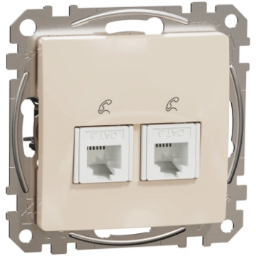 Schneider Electric telefona ligzda 2xRJ11 z/a (meh