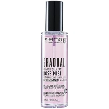 Sienna X Gradual Organic Self Tan Rose Mist sejas 