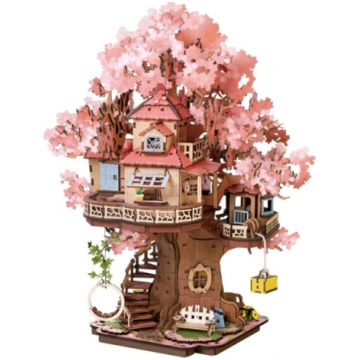 3D koka konstruktors Robotime Sakura Tree House