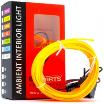 Auto salona apgaismojuma LED lente, 5m, dzeltenā, 