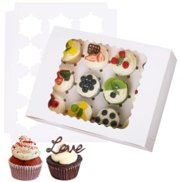 OULLYY 6 iepakojumi Cupcake kastes satur 12 standa